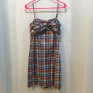 Ellavie Orange Plaid Sundress